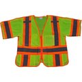 Petra Roc Inc Petra Roc 5-Point Breakaway Public Safety Vest, ANSI Class 3, Polyester Mesh, Lime/Orange, S-XL LVM3-5PB-CB1-REG